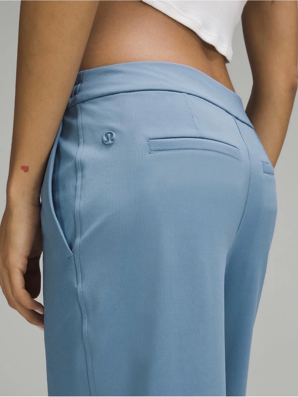 lululemon athletica Dusty Blue Wide-Leg Drawstring Track Pants - Picture 4 of 12